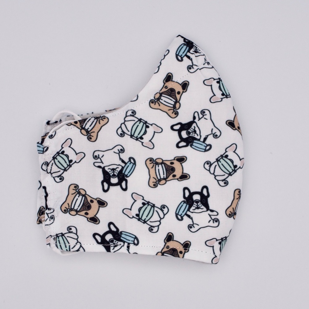 Three layered frenchie with masks mask